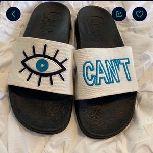 Slides size 6 never worn